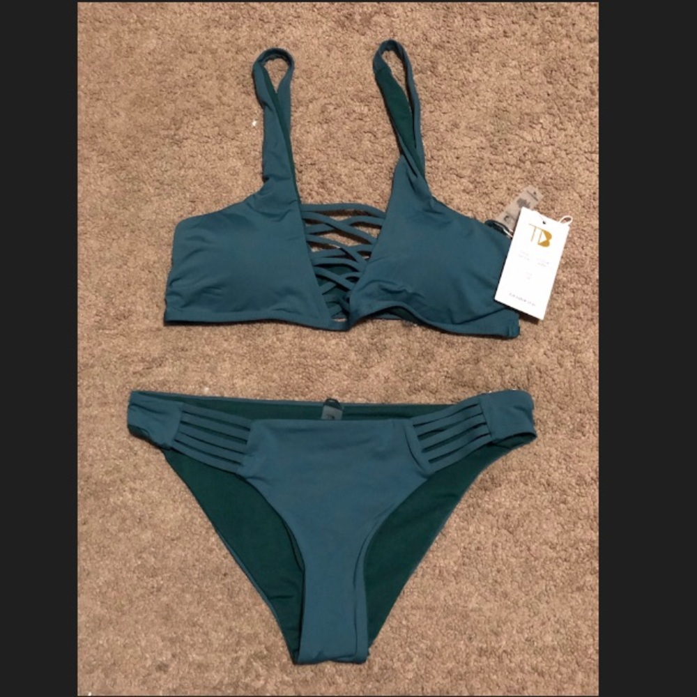 Tiki bikini Lace up front Bikini